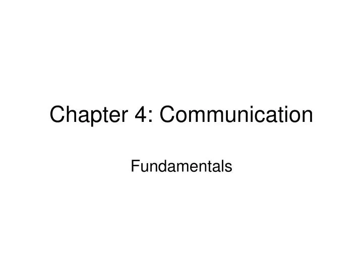 chapter 4 communication n.