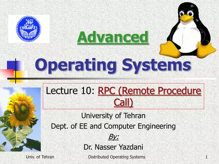 advanced operating systems n.