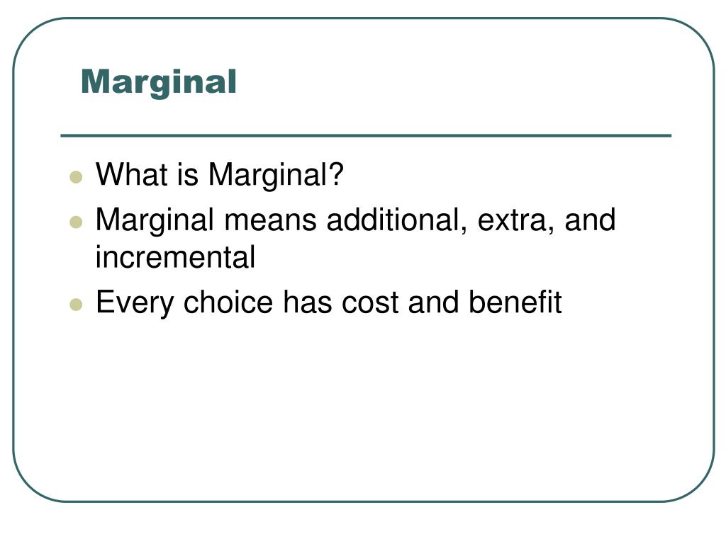 meaning of marginal analysis