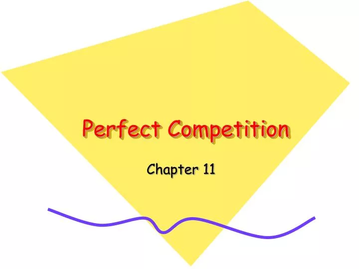 perfect competition n.