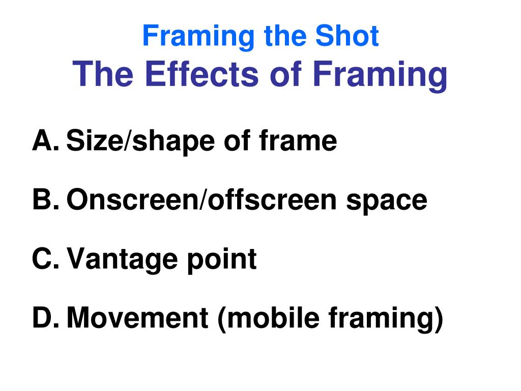 Framing effects