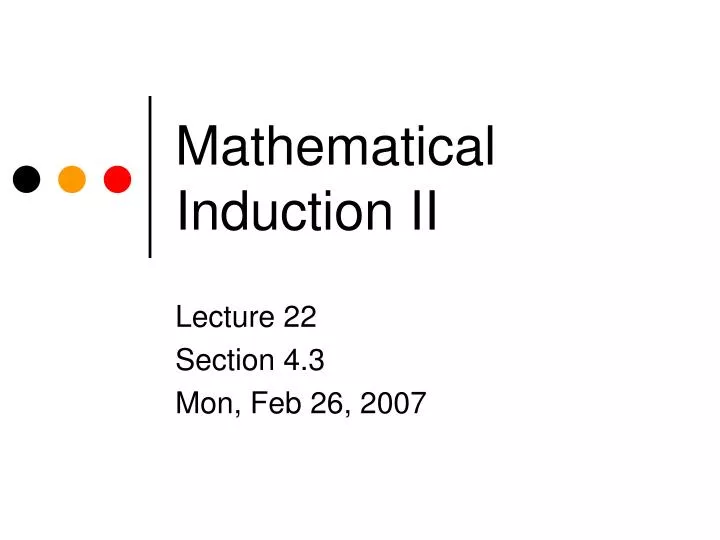 mathematical induction ii n.