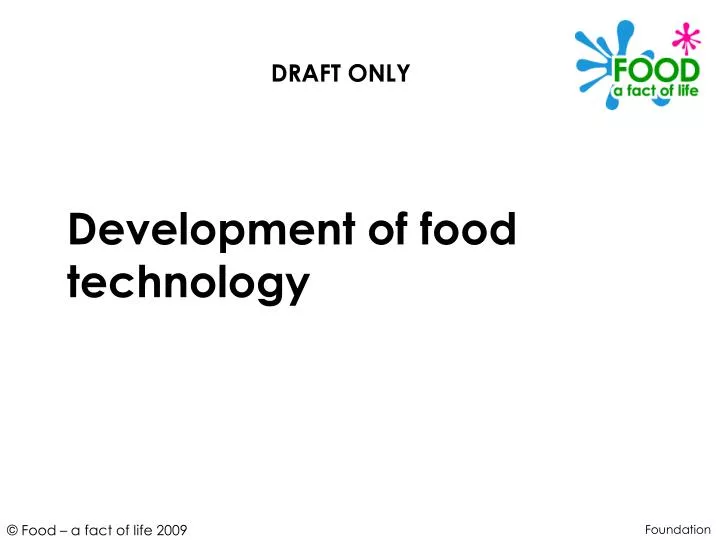 development of food technology n.