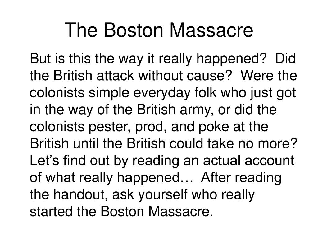 boston massacre essay prompts