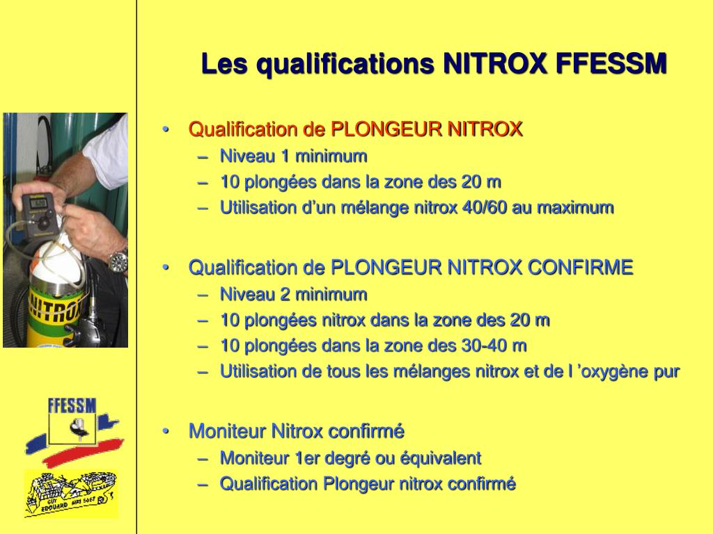 PPT - La qualification PLONGEUR NITROX PowerPoint Presentation, free  download - ID:437064