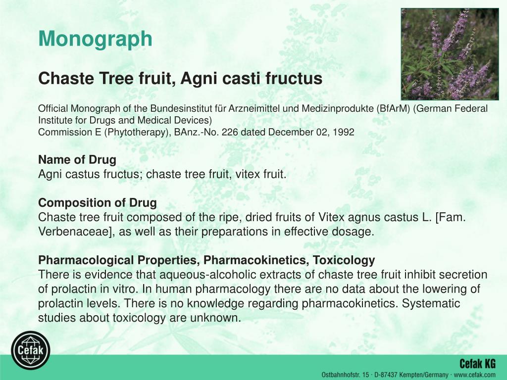 PPT - Active ingredient: Extract from Chaste tree fruits PowerPoint  Presentation - ID:437231