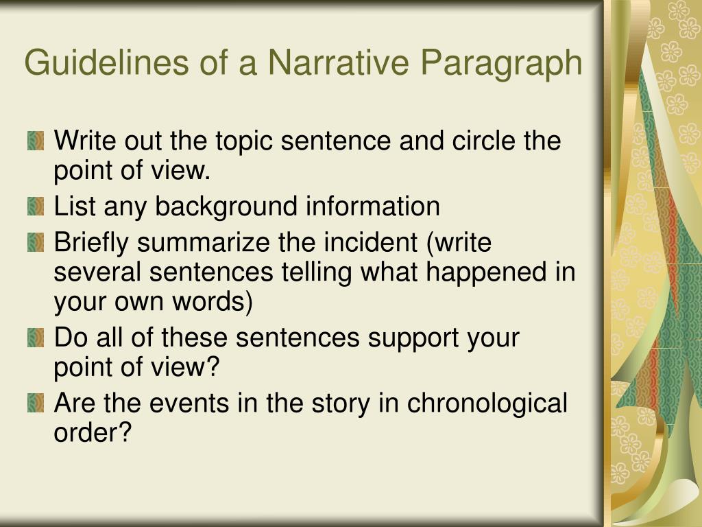 narrative paragraph definition