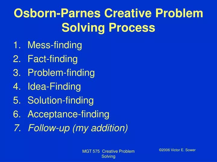 osborn parnes creative problem solving process n.