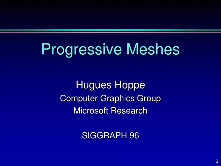 PPT - Progressive Meshes PowerPoint Presentation, free download - ID:437428