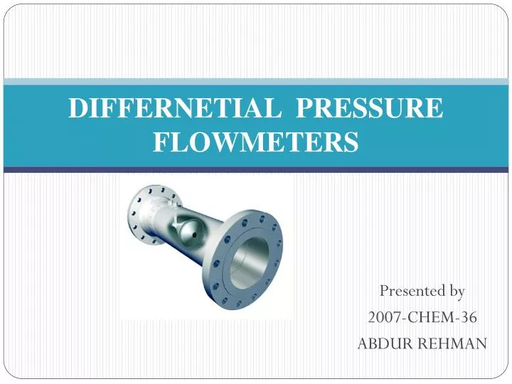 differnetial pressure flowmeters n.