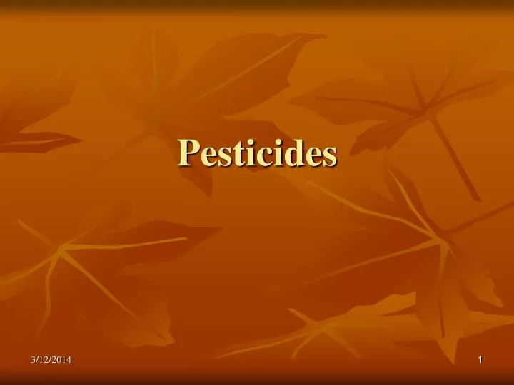 pesticides n.