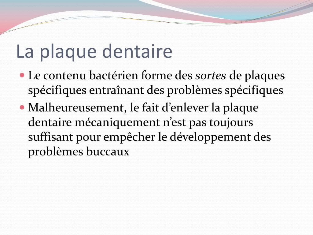 PPT LA PLAQUE DENTAIRE PowerPoint Presentation, free download ID437656