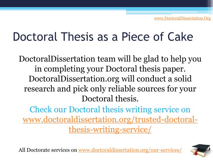 Doctoral dissertation writing service
