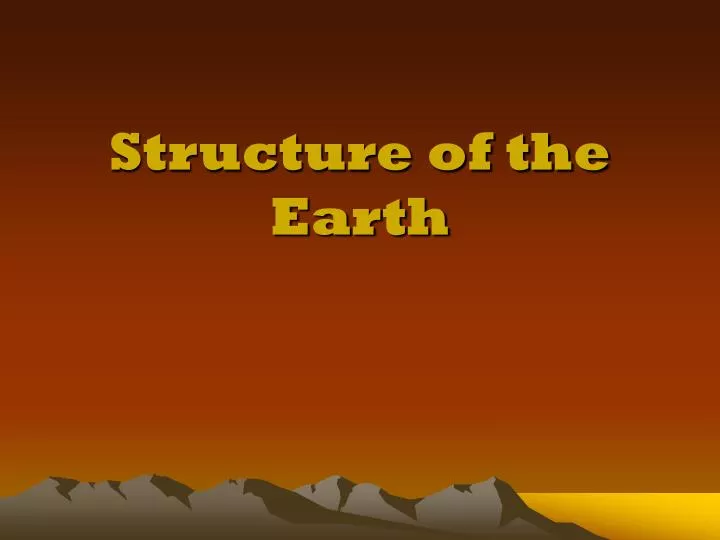 structure of the earth n.