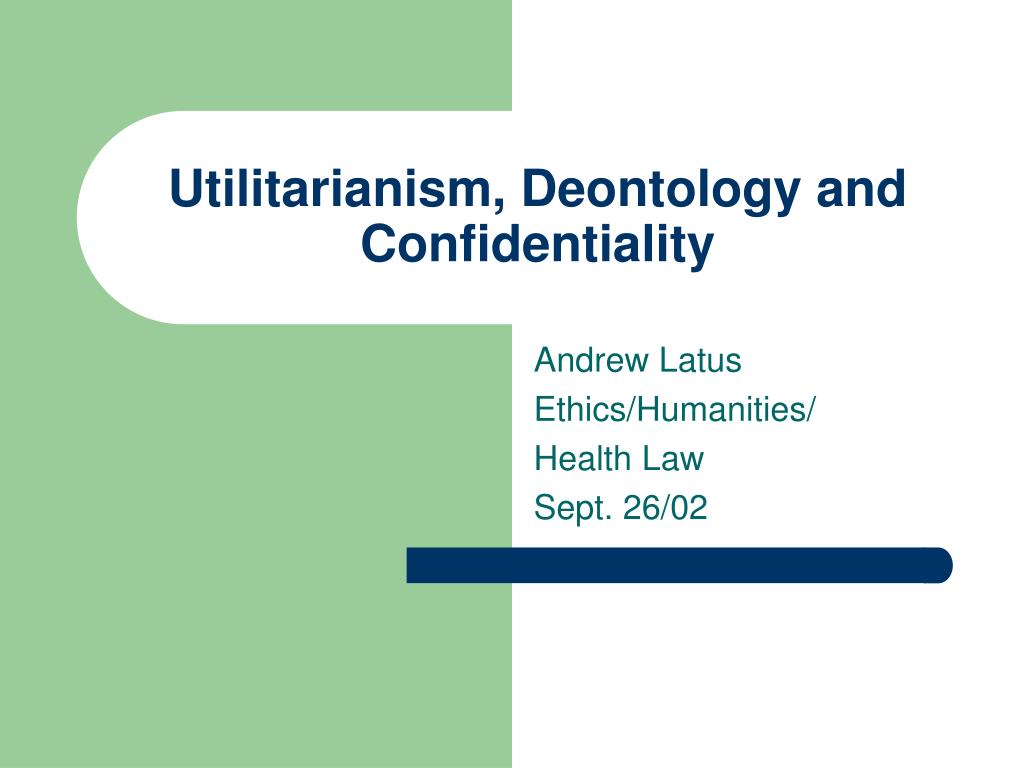 difference between utilitarianism and deontology