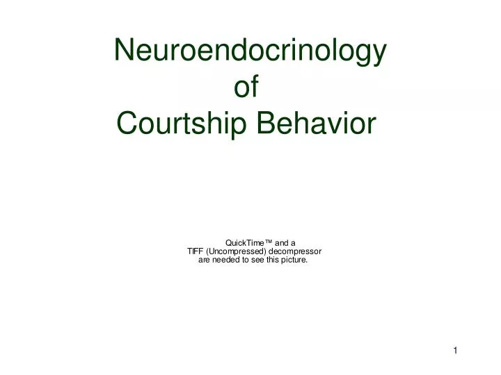 neuroendocrinology of courtship behavior n.