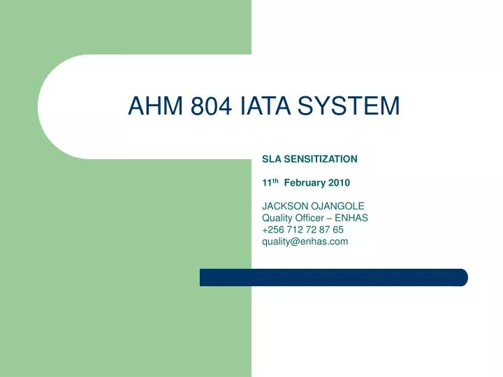 ahm 804 iata system n.