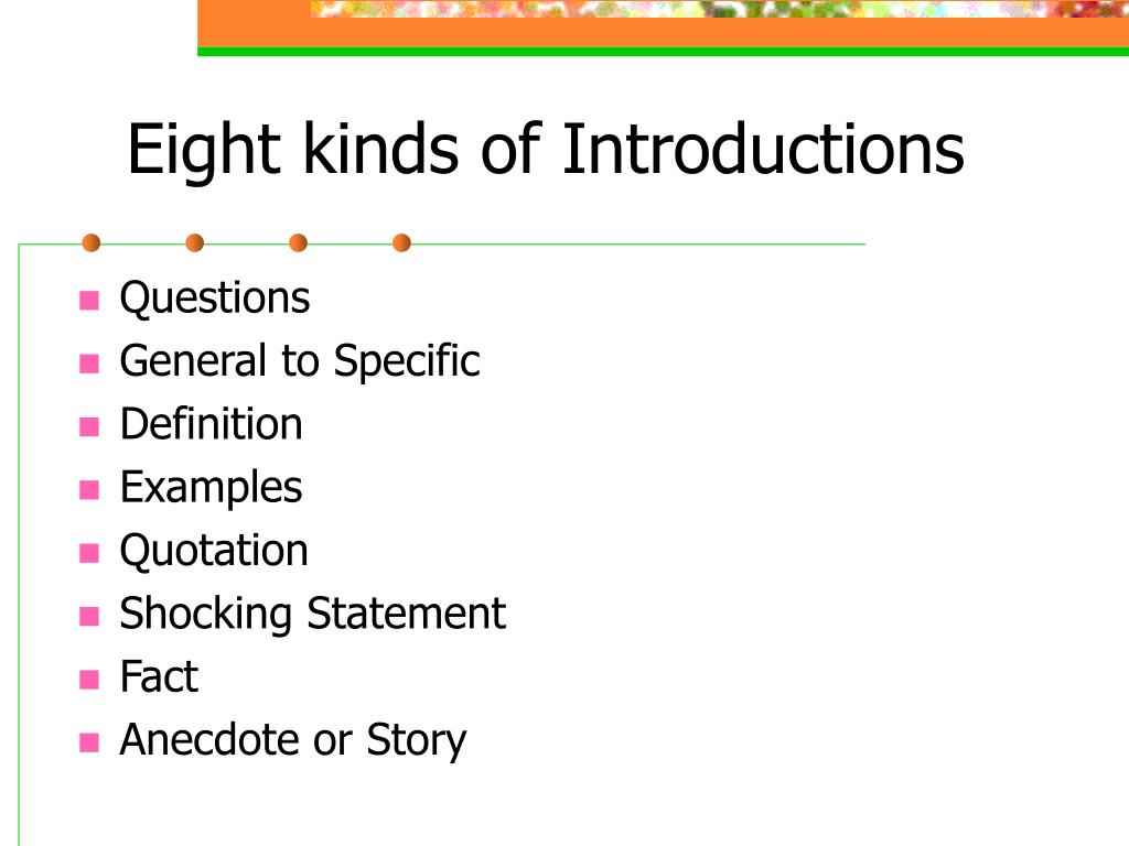 presentation introduction methods