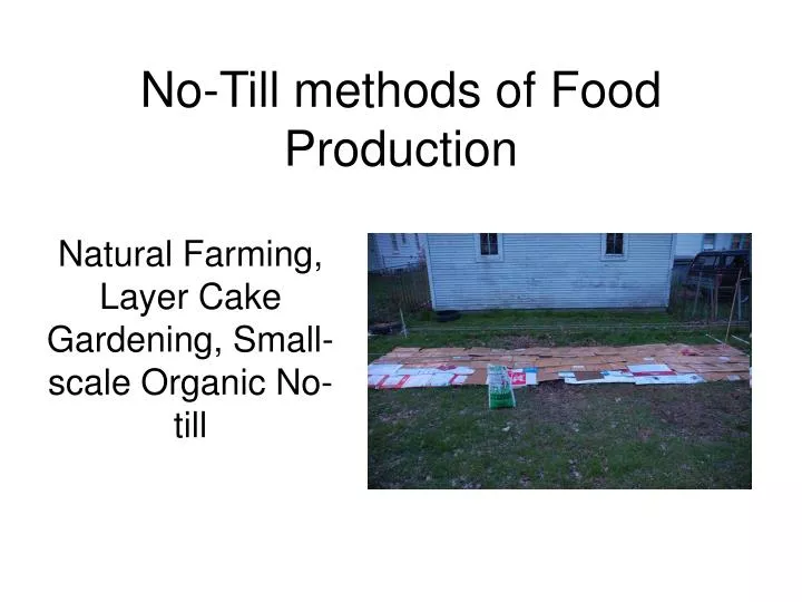 no till methods of food production n.