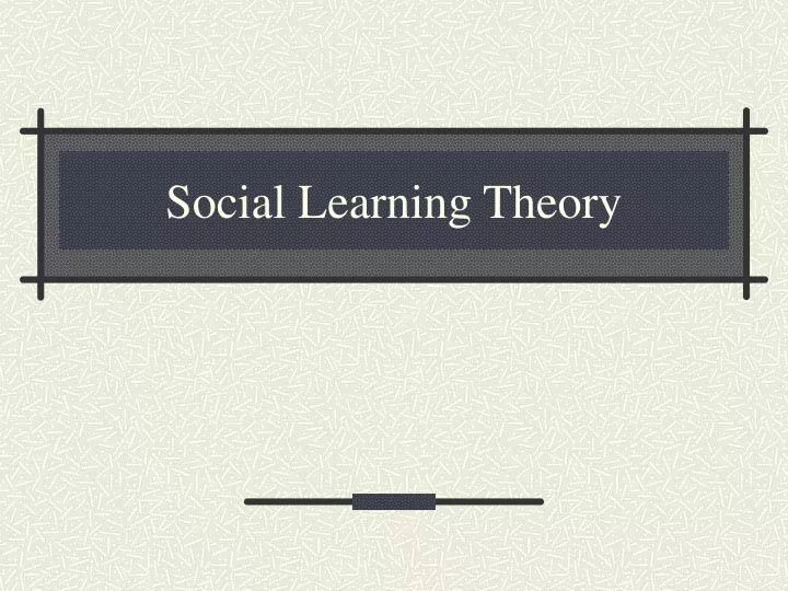 social learning theory n.