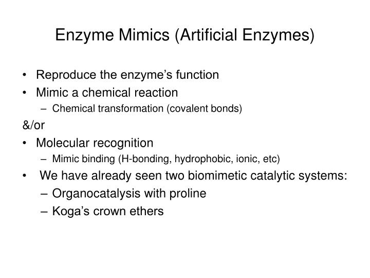 enzyme mimics artificial enzymes n.