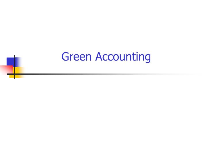 green accounting n.