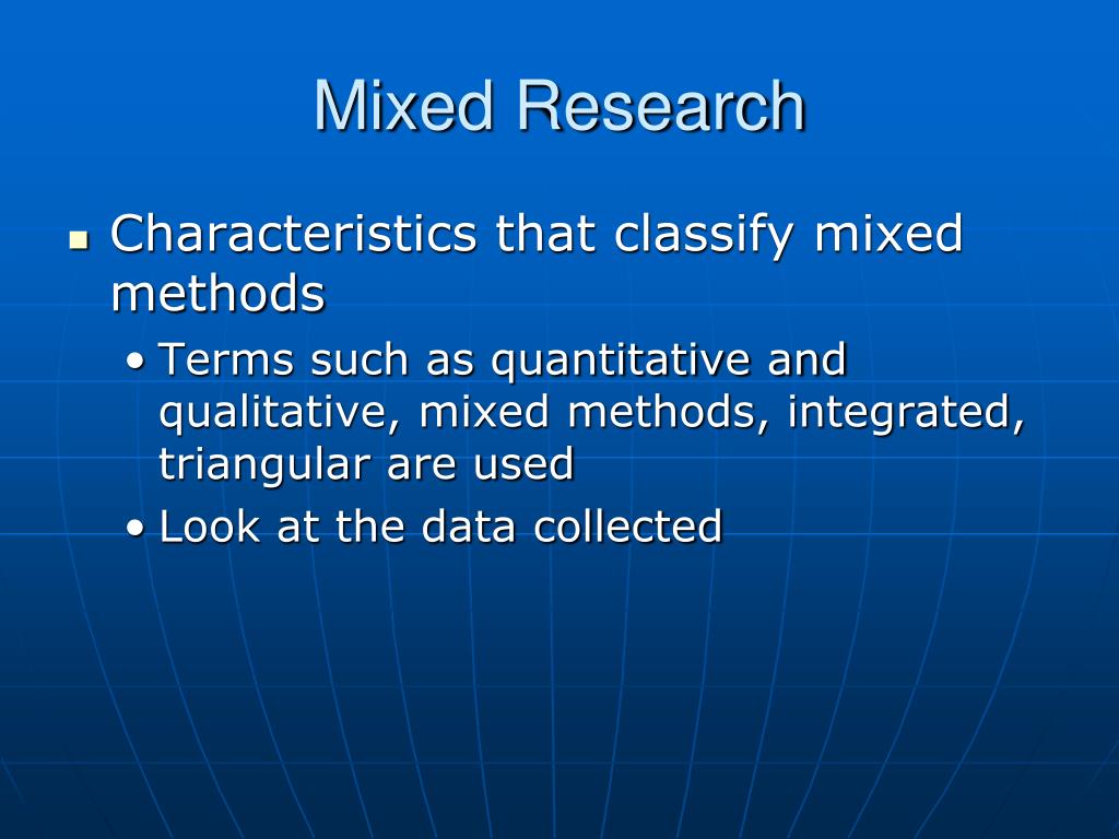 findings in mixed methods research