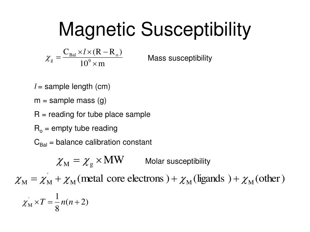 skrive mineral ufravigelige PPT - Magnetic Susceptibility Synthesis of Mn(acac) 3 PowerPoint  Presentation - ID:440814