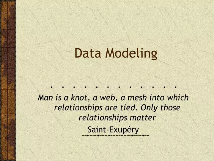 data modeling n.