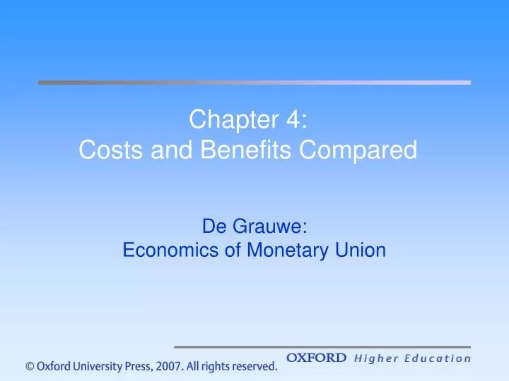 chapter 4 costs and benefits compared n.