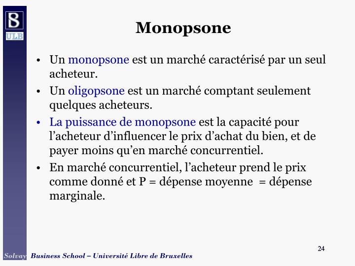 PPT - Microéconomie et Finance - Cours 9 - Monopole et Monopsone ...