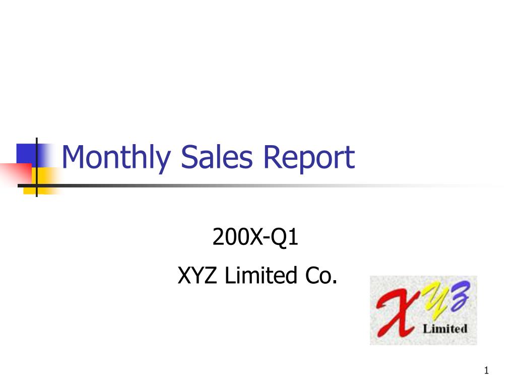 monthly sales report presentation sample