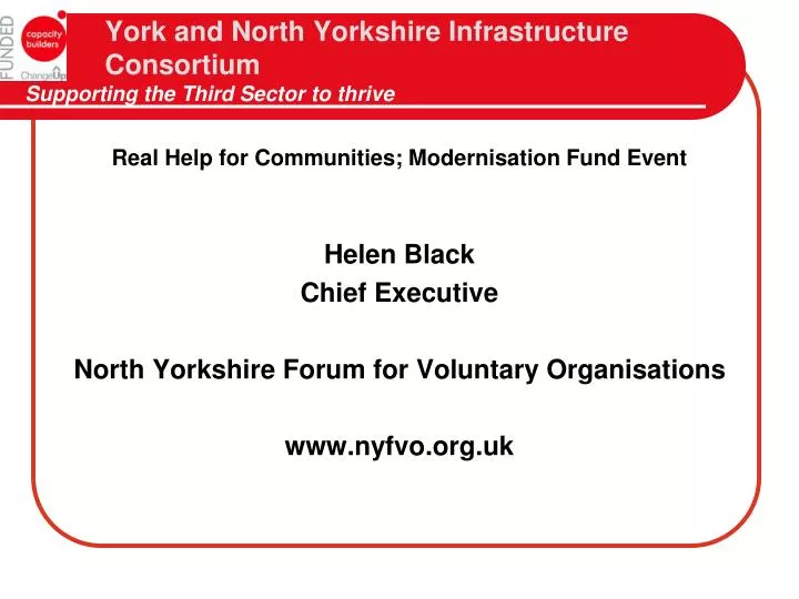 york and north yorkshire infrastructure consortium supporting the third sector to thrive n.