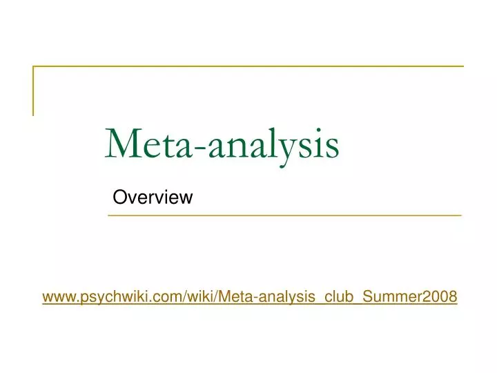 meta analysis n.