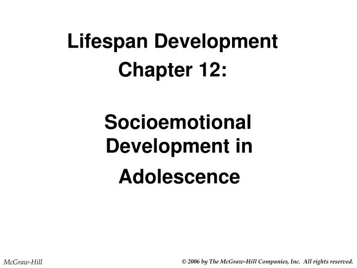 Ppt Lifespan Development Chapter 12 Socioemotional Development In Adolescence Powerpoint Presentation Id 442295