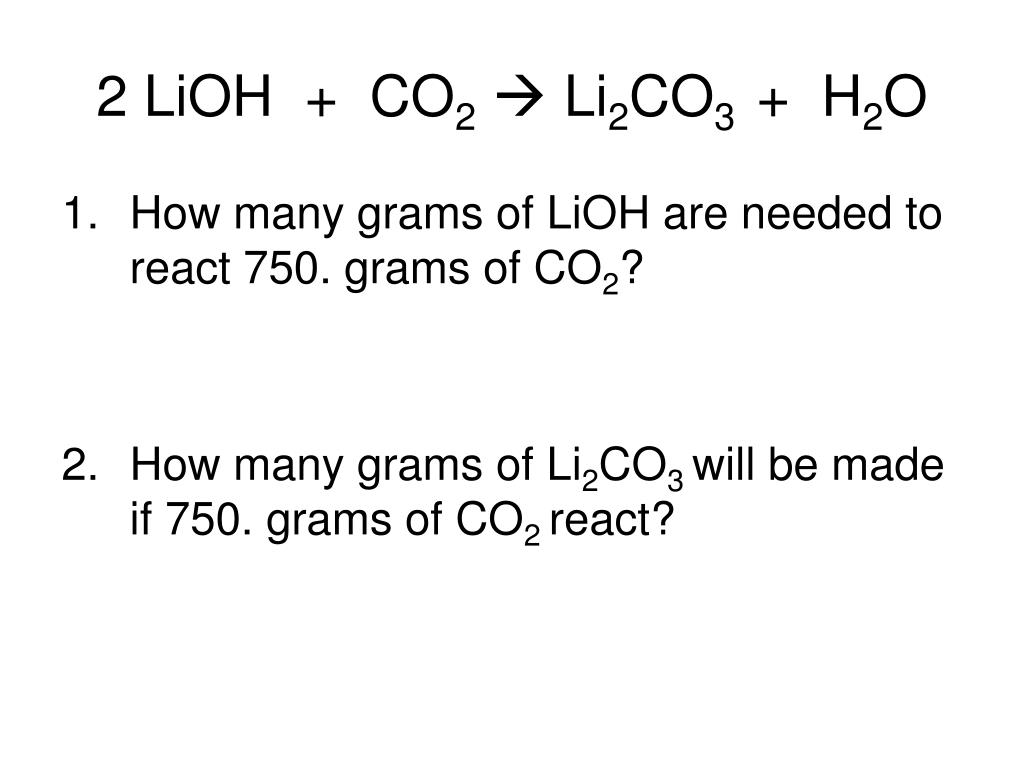 Li2o реакция с водой. Co2 + 2lioh - li2co3 +h2o. LIOH co2 уравнение. LIOH co2 избыток. Co2+LIOH уравнение реакции.