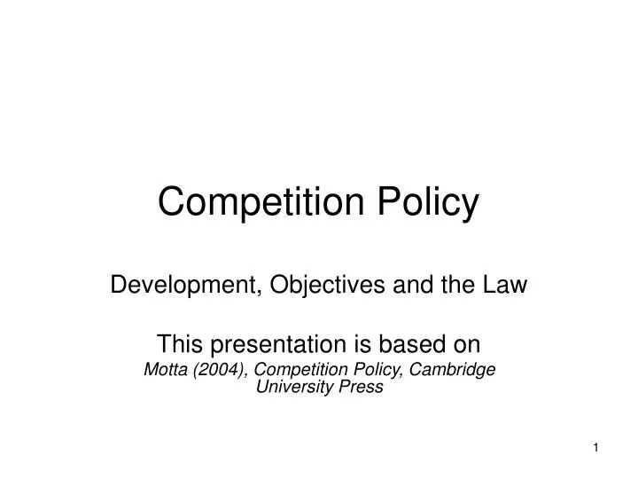 competition policy n.