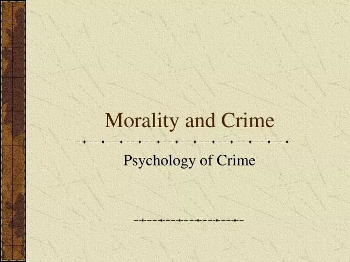 morality and crime n.