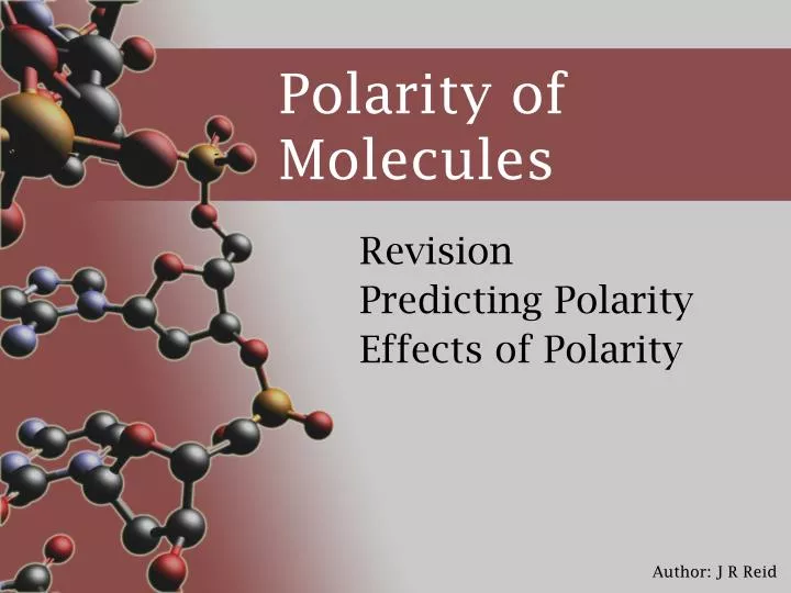 polarity of molecules n.