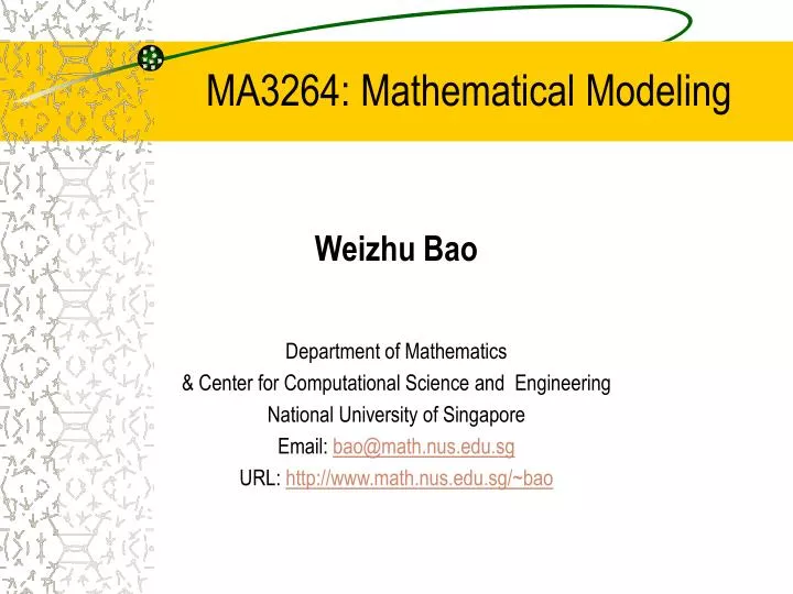 ma3264 mathematical modeling n.
