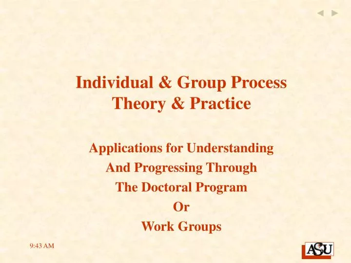 individual group process theory practice n.