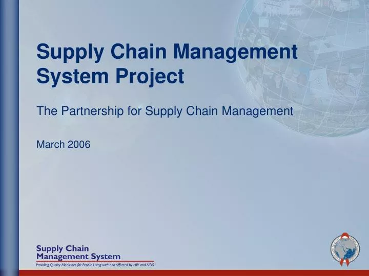 supply chain management system project n.