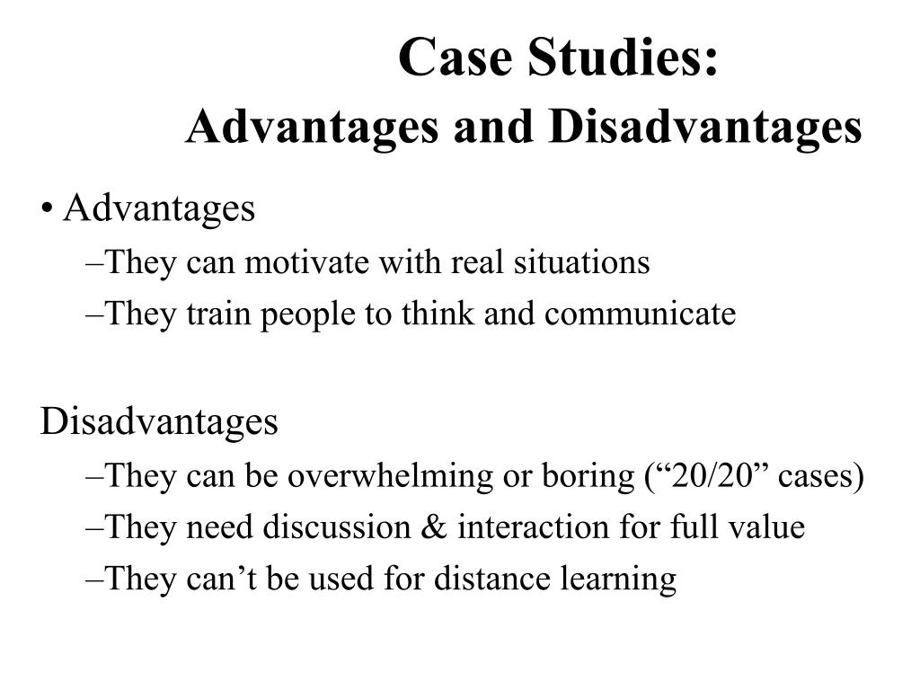 disadvantages of case study design