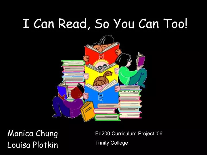 i can read so you can too n.