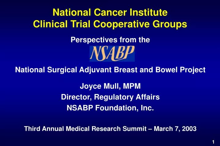 national cancer institute clinical trial cooperative groups n.