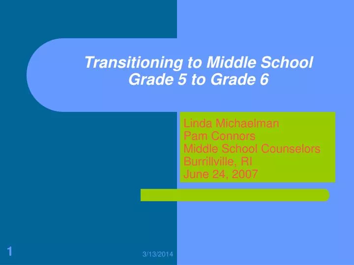 transitioning to middle school grade 5 to grade 6 n.