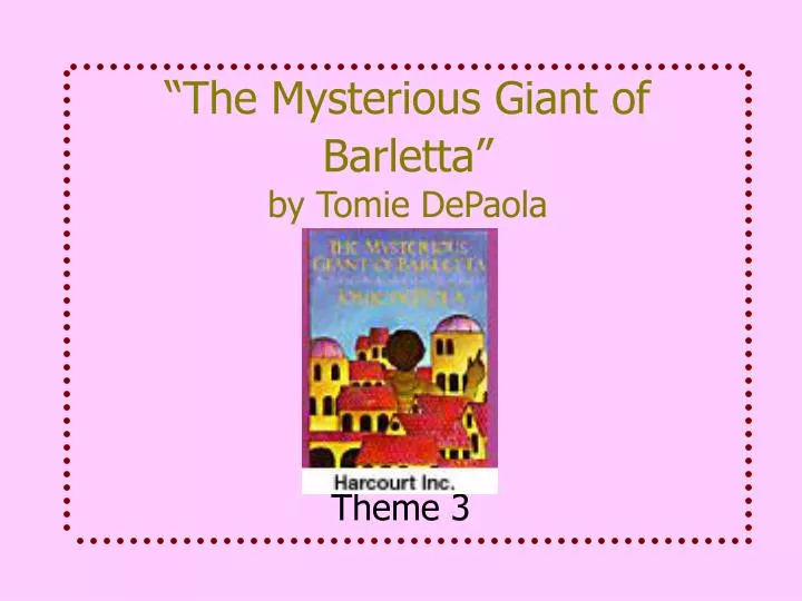 the mysterious giant of barletta by tomie depaola n.