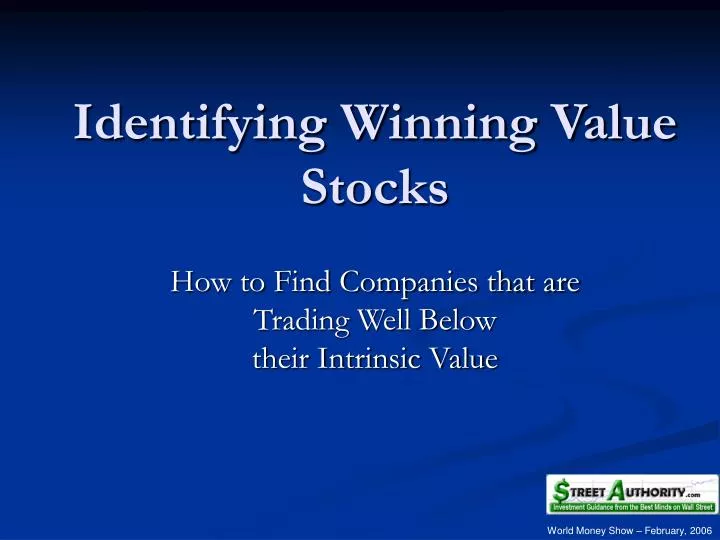 identifying winning value stocks n.