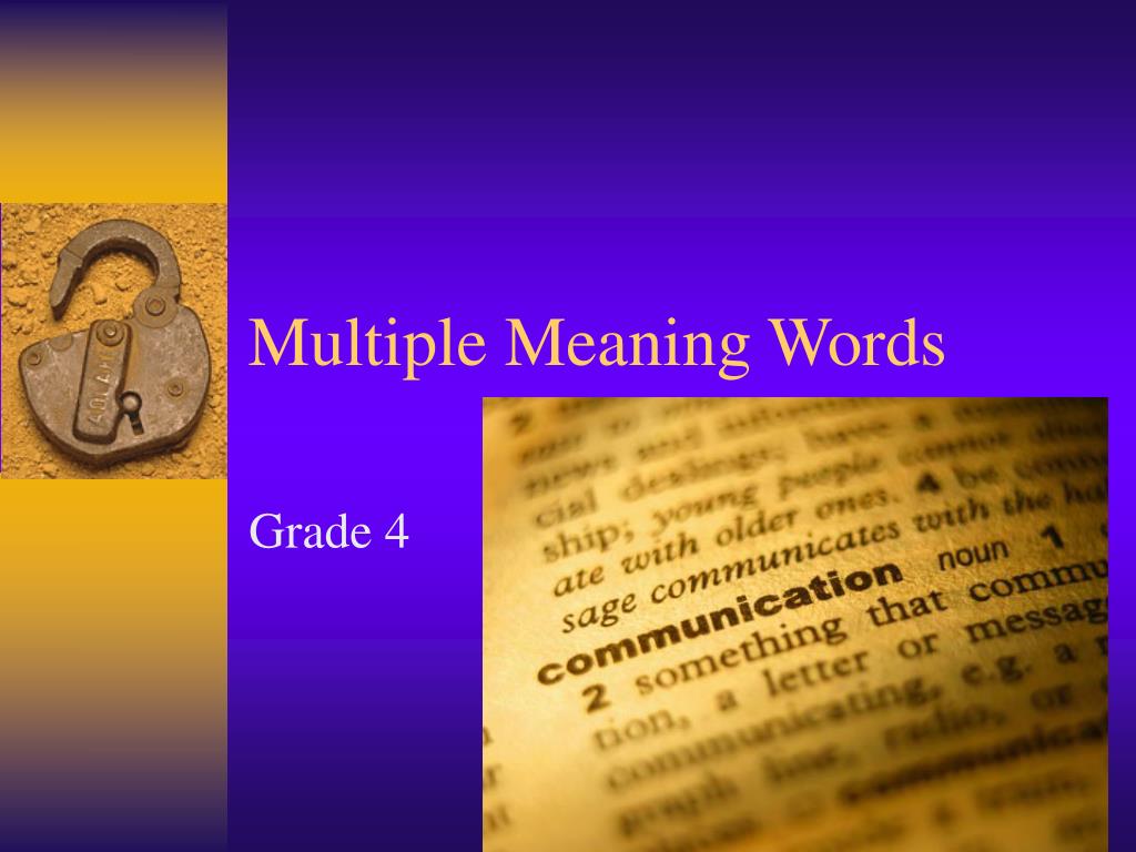Multiple Meaning Words – Central do Inglês