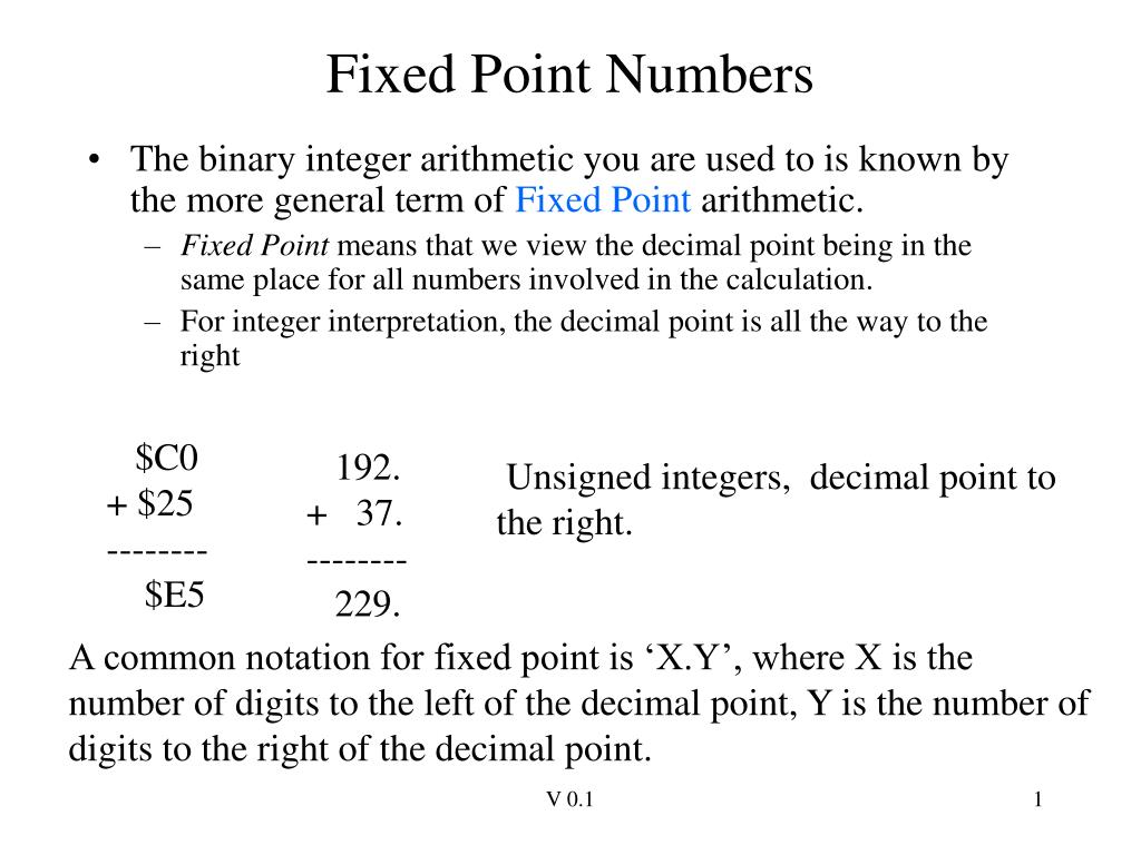 PPT - Fixed Point Numbers PowerPoint Presentation, free download - ID:445249